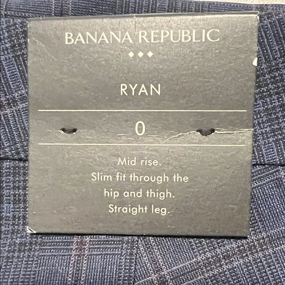 NWT Women’s Banana Republic Navy Plaid Pants - Picture 7 of 7